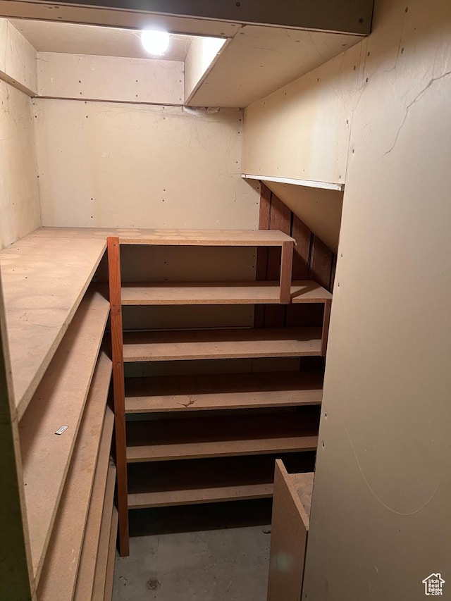 view of storage area