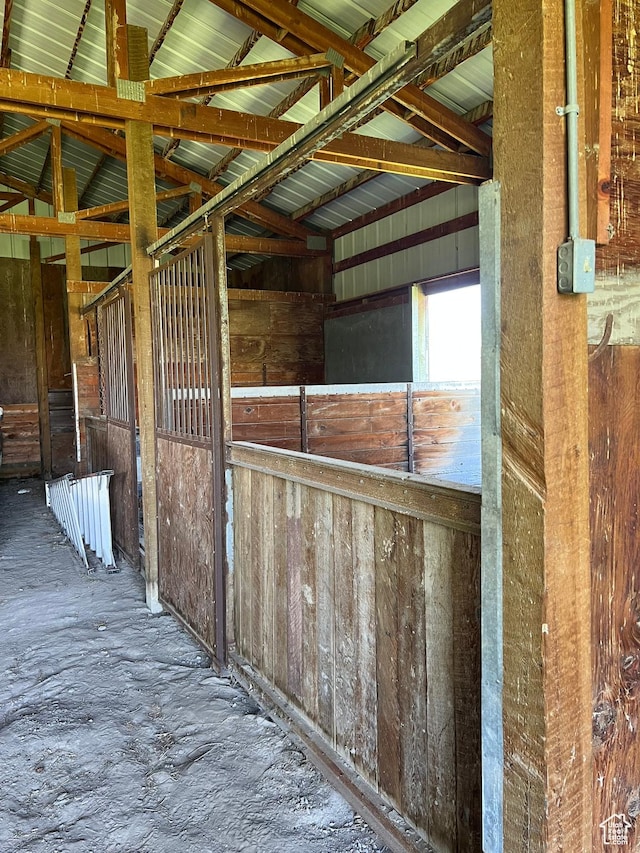 view of horse barn