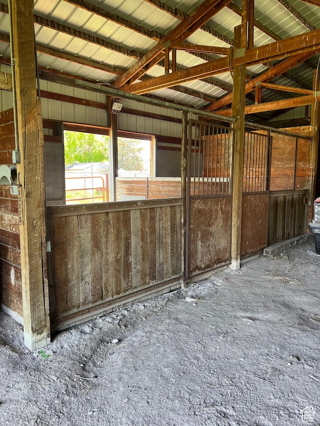 view of horse barn