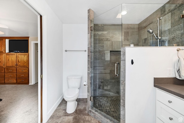 518 E Wendy Way S, Tremonton, UT 84337 - full bath featuring toilet, baseboards, a shower stall, and vanity