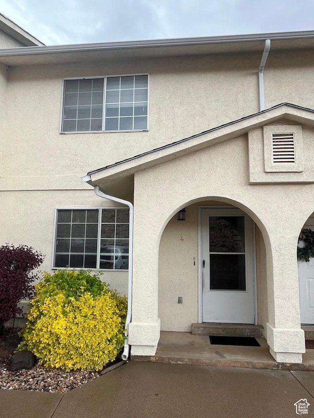 99 N 1850 W Unit 4, Cedar City, UT 84720 - property entrance featuring stucco siding
