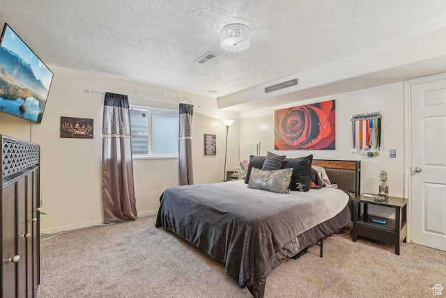 8564 S Laurel Oak Dr W, West Jordan, UT 84088 - bedroom featuring light colored carpet, a textured ceiling, and baseboards