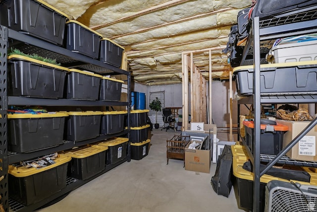 view of storage area