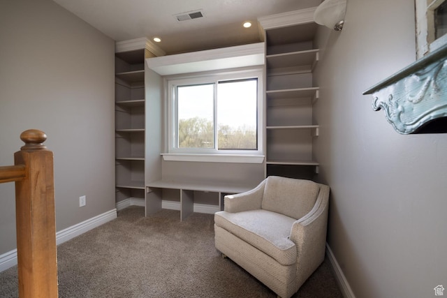 486 N 3500 W, Vernal, UT 84078 - sitting room with carpet floors, recessed lighting, baseboards, and visible vents