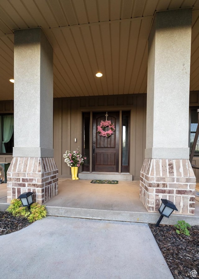 486 N 3500 W, Vernal, UT 84078 - entrance to property with board and batten siding and a porch