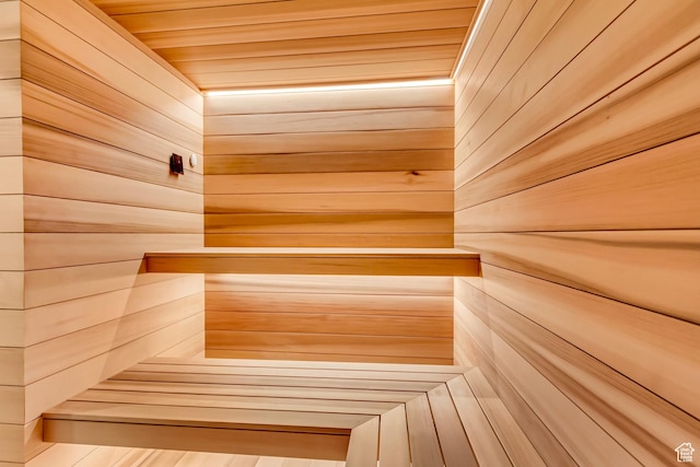 view of sauna