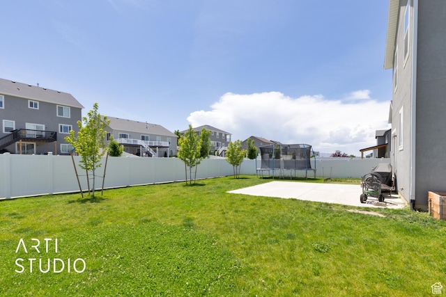 2034 E 970 N, Spanish Fork, UT 84660 - view of yard with a trampoline, a residential view, and a patio