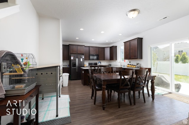 2034 E 970 N, Spanish Fork, UT 84660 - dining area featuring dark wood-style flooring and recessed lighting