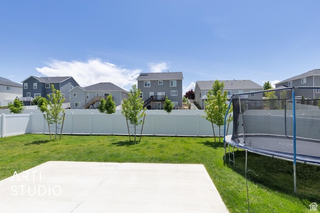 2034 E 970 N, Spanish Fork, UT 84660 - view of yard featuring a trampoline, a residential view, and a patio area
