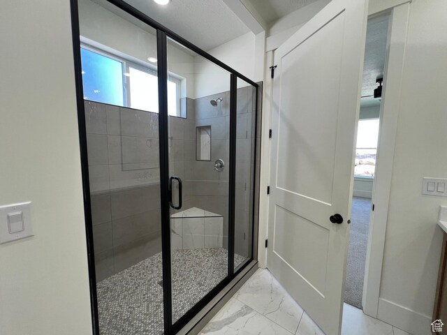 1148 N 1875 E Unit 2, Layton, UT 84040 - bathroom featuring a shower stall and marble finish floors