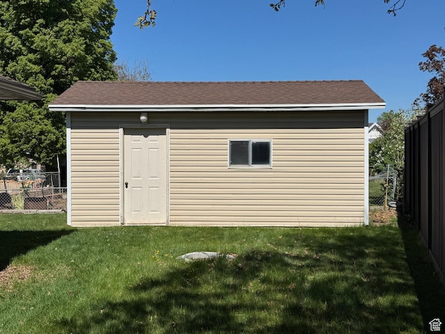 281 N Pin Oak Cir, Kaysville, UT 84037 - view of outbuilding featuring an outbuilding and fence