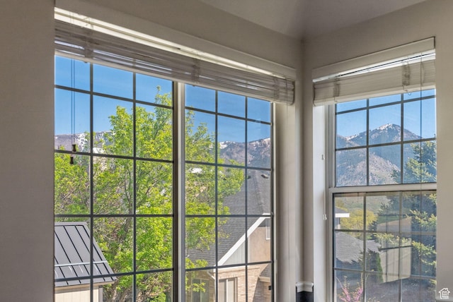 interior details with a mountain view