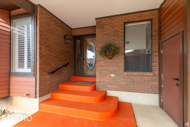 1314 E 1990 S, Ogden, UT 84401 - staircase with brick wall and concrete flooring