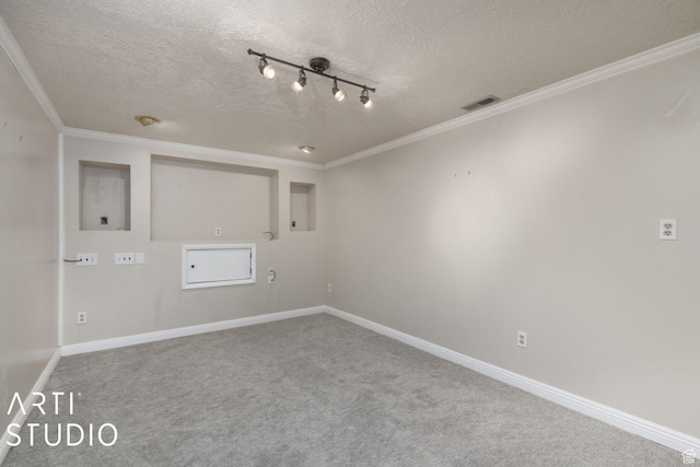 1314 E 1990 S, Ogden, UT 84401 - carpeted empty room with baseboards, ornamental molding, visible vents, and a textured ceiling