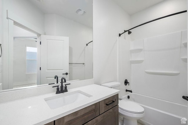 11056 S Lake Run Rd, South Jordan, UT 84009 - bathroom with toilet, tub / shower combination, and vanity