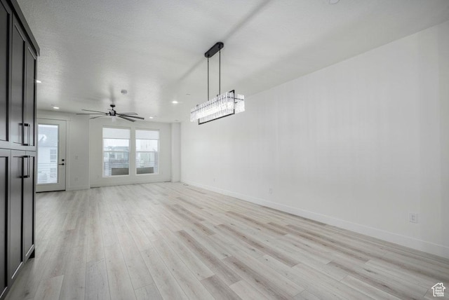 11056 S Lake Run Rd, South Jordan, UT 84009 - interior space with light wood-style flooring, baseboards, and recessed lighting