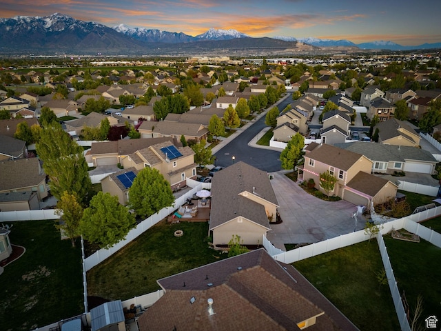 4529 W Gladstone Cir, Riverton, UT 84096 - aerial view with a mountain view and a residential view