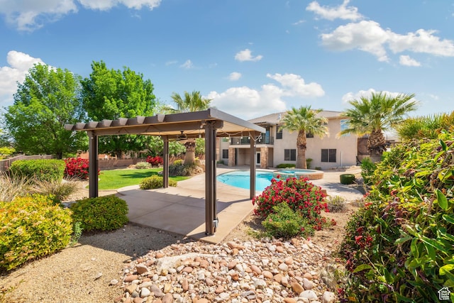 2996 S Limestone Dr, St George, UT 84790 - pool with a patio area, an in ground hot tub, and fence