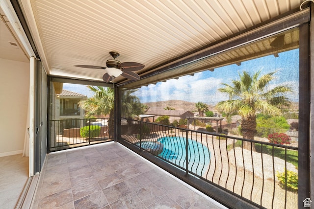 2996 S Limestone Dr, St George, UT 84790 - balcony featuring ceiling fan