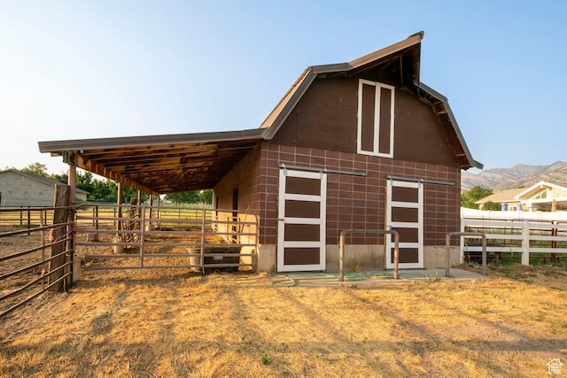 105 S 400 E, Hyde Park, UT 84318 - view of barn with a mountain view and an exterior structure