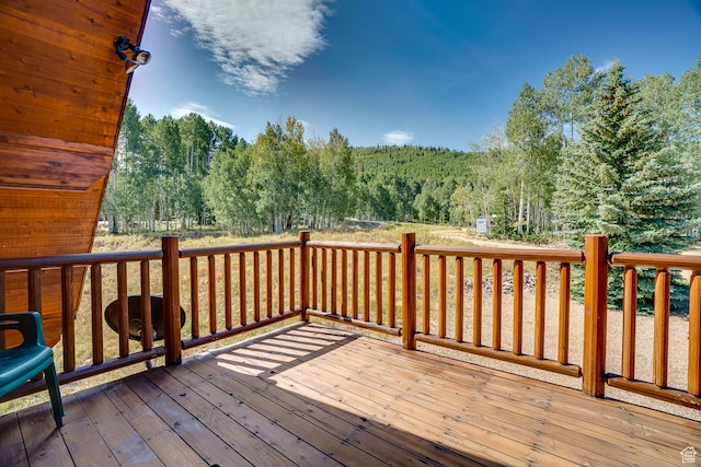 4571 Fawn Way, Heber City, UT 84032 - deck featuring a forest view