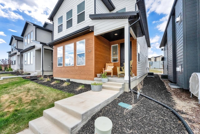 1281 Village Green Trl, Park City, UT 84098 - view of side of home featuring a porch and a yard