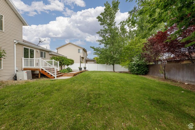3391 W 1125 N, Layton, UT 84040 - view of yard with a wooden deck