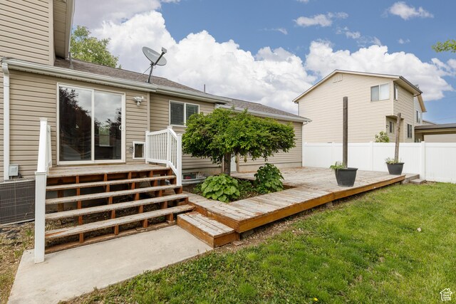 3391 W 1125 N, Layton, UT 84040 - back of house with a deck and central air condition unit