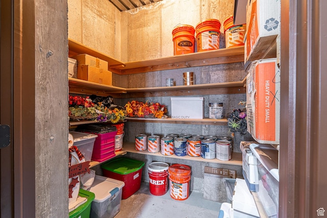 view of pantry