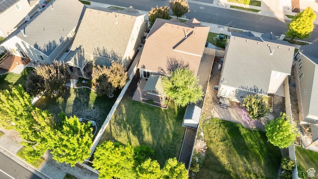 aerial view with a residential view