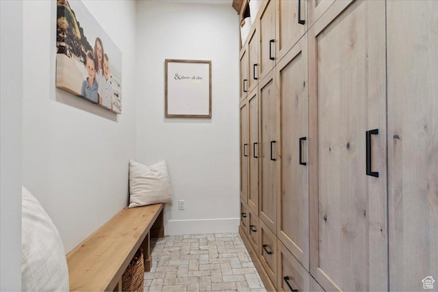mudroom with baseboards
