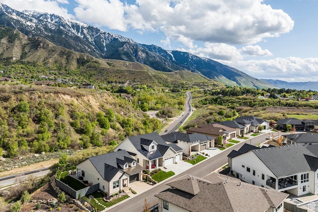 9293 S Regatta Ln, Cottonwood Heights, UT 84093 - bird's eye view with a mountain view and a residential view