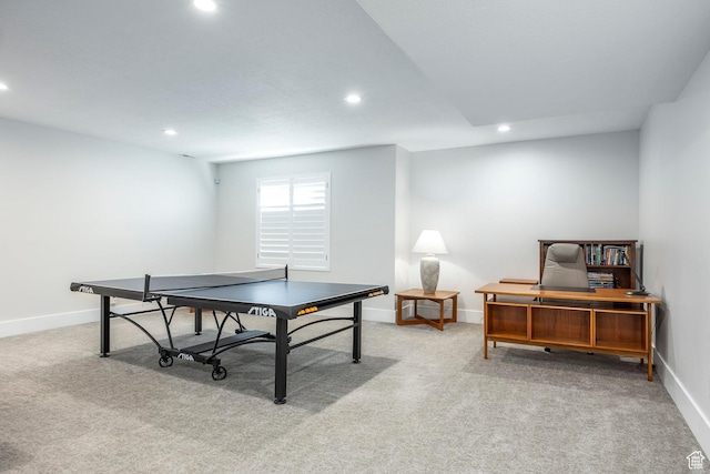 9293 S Regatta Ln, Cottonwood Heights, UT 84093 - game room with baseboards, recessed lighting, and carpet floors