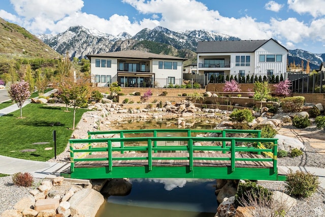 9293 S Regatta Ln, Cottonwood Heights, UT 84093 - view of property's community with fence and a mountain view