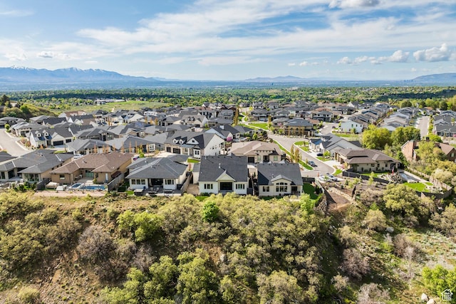 9293 S Regatta Ln, Cottonwood Heights, UT 84093 - aerial view featuring a mountain view and a residential view