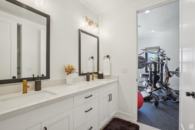 11332 N White Tail Ct Unit 30, Hideout, UT 84036 - full bath with recessed lighting, double vanity, and a sink