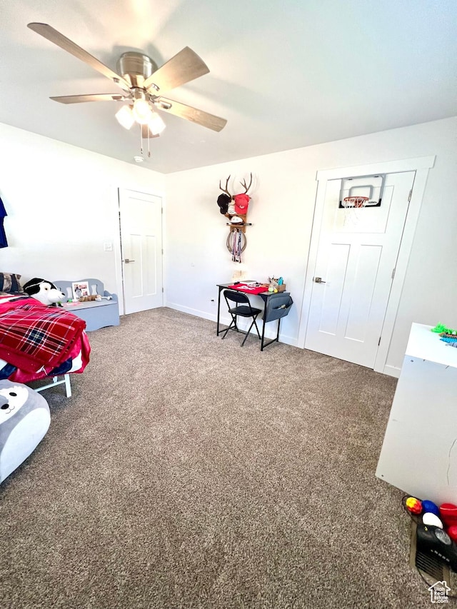 954 N 280 E, Elsinore, UT 84724 - interior space with carpet, baseboards, and a ceiling fan