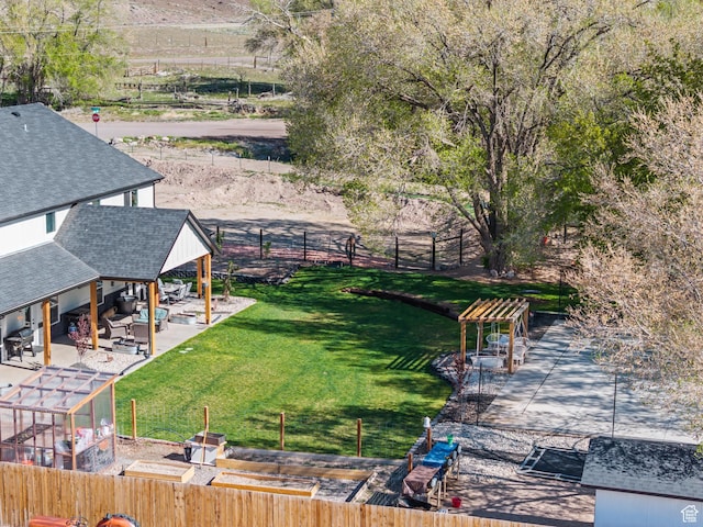 954 N 280 E, Elsinore, UT 84724 - view of yard featuring a pergola, a gazebo, fence, and a patio