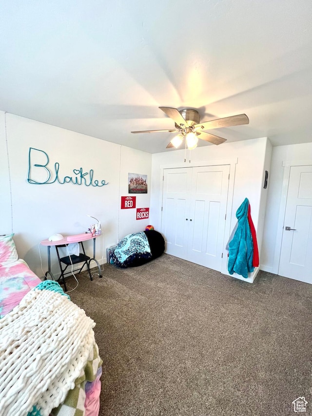 954 N 280 E, Elsinore, UT 84724 - carpeted bedroom featuring a closet and a ceiling fan
