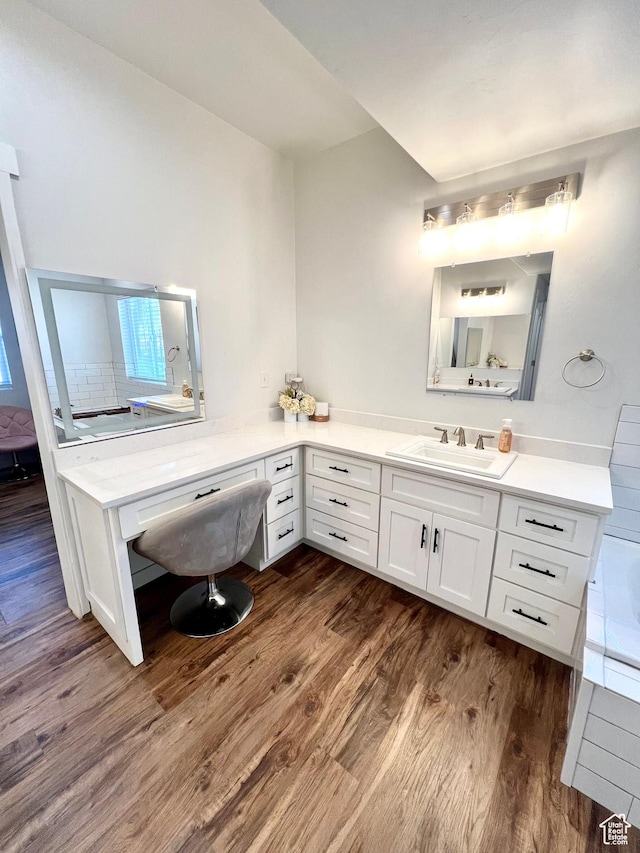 954 N 280 E, Elsinore, UT 84724 - bathroom with visible vents, wood finished floors, and vanity