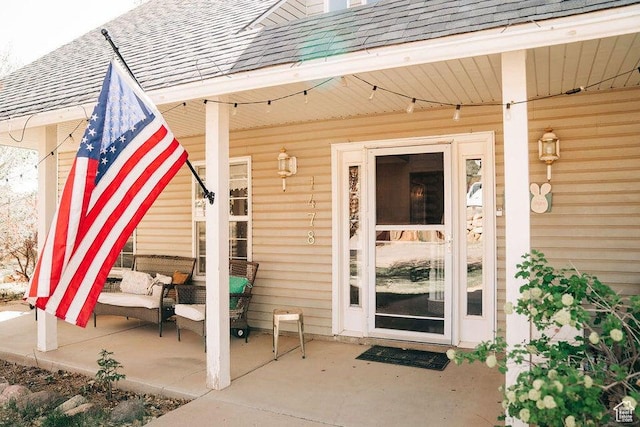1478 S 4200 W, Cedar City, UT 84720 - property entrance with covered porch and a shingled roof