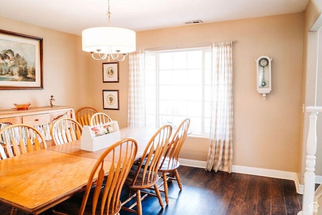 1478 S 4200 W, Cedar City, UT 84720 - dining room with baseboards, dark wood-type flooring, a healthy amount of sunlight, and visible vents