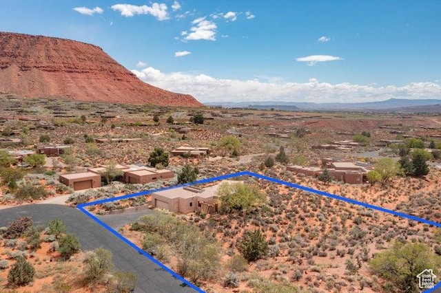 1151 W Shawnee Ct, Ivins, UT 84738 - aerial view featuring a mountain view and a desert view