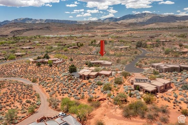 1151 W Shawnee Ct, Ivins, UT 84738 - birds eye view of property with a rural view, view of desert, and a mountain view