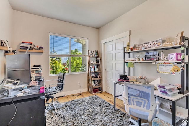 7518 S 5720 W, West Jordan, UT 84081 - office area with baseboards and wood finished floors