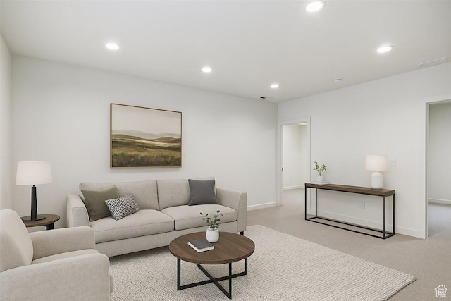 6768 W Docksider Dr Unit 298, South Jordan, UT 84009 - carpeted living room featuring recessed lighting