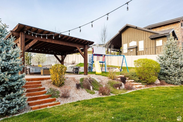 3440 Greenfield Cir, Mountain Green, UT 84050 - view of yard with fence and a playground