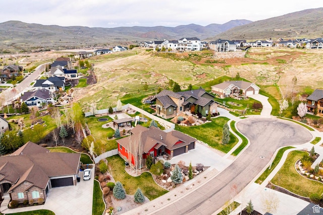 3440 Greenfield Cir, Mountain Green, UT 84050 - birds eye view of property with a mountain view and a residential view