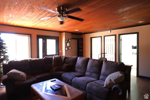 2304 S 11900 W, Cedar City, UT 84720 - living area featuring ceiling fan and wood ceiling