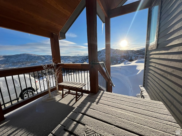 7515 Stagecoach Dr, Park City, UT 84098 - snow covered deck with a mountain view
